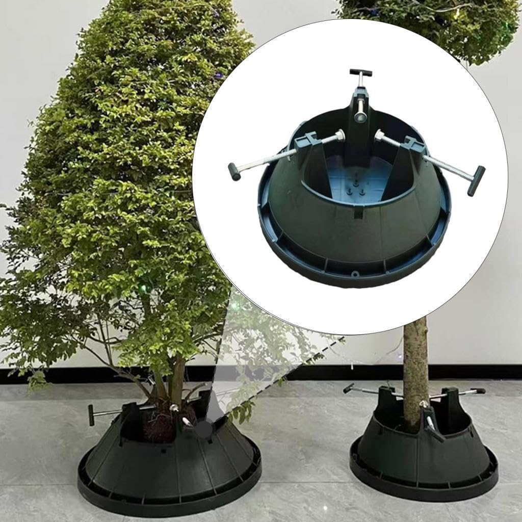 TISHITA Support de Sapin de Noël Support Arbre de Noël Socle Robuste Pied Stable Réservoir d'eau Matériau PP Adapté Aux Familles Décoration Saisonnière, M