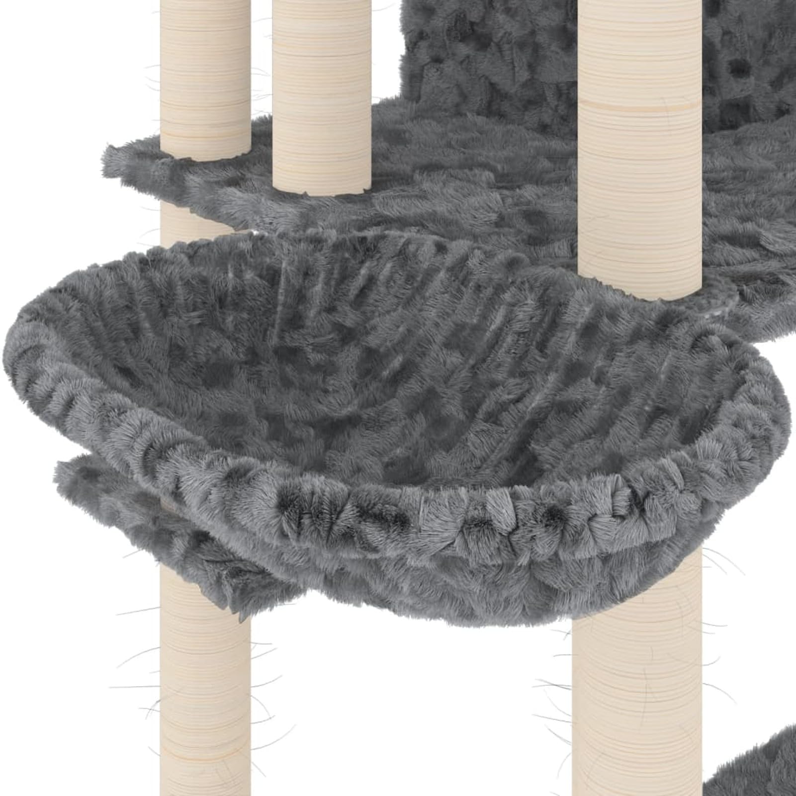 Homgoday Arbre à chat avec griffoir en Sisal Gris foncé 191 cm Meubles chat jeu jouet chat arbre griffoir