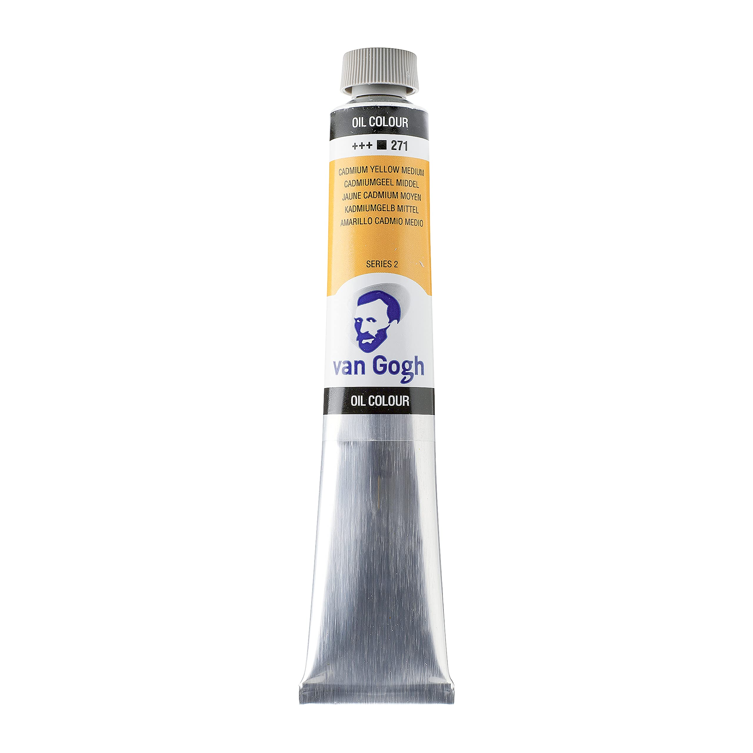 Van Gogh Oil Colour - Cadmium Yellow Medium 271-60 ml Tube - High Pigmentation - Buttery Texture - Lightfast PY35 - Artist Grade Opaque Series 2