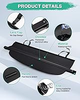 Vista 149 de Powerty Cubierta de Carga para Accesorios Kia Sportage 2023-2025 2026, Textura de Lona Cubierta Retráctil para Maletero Trasero de Carga de Equipaje