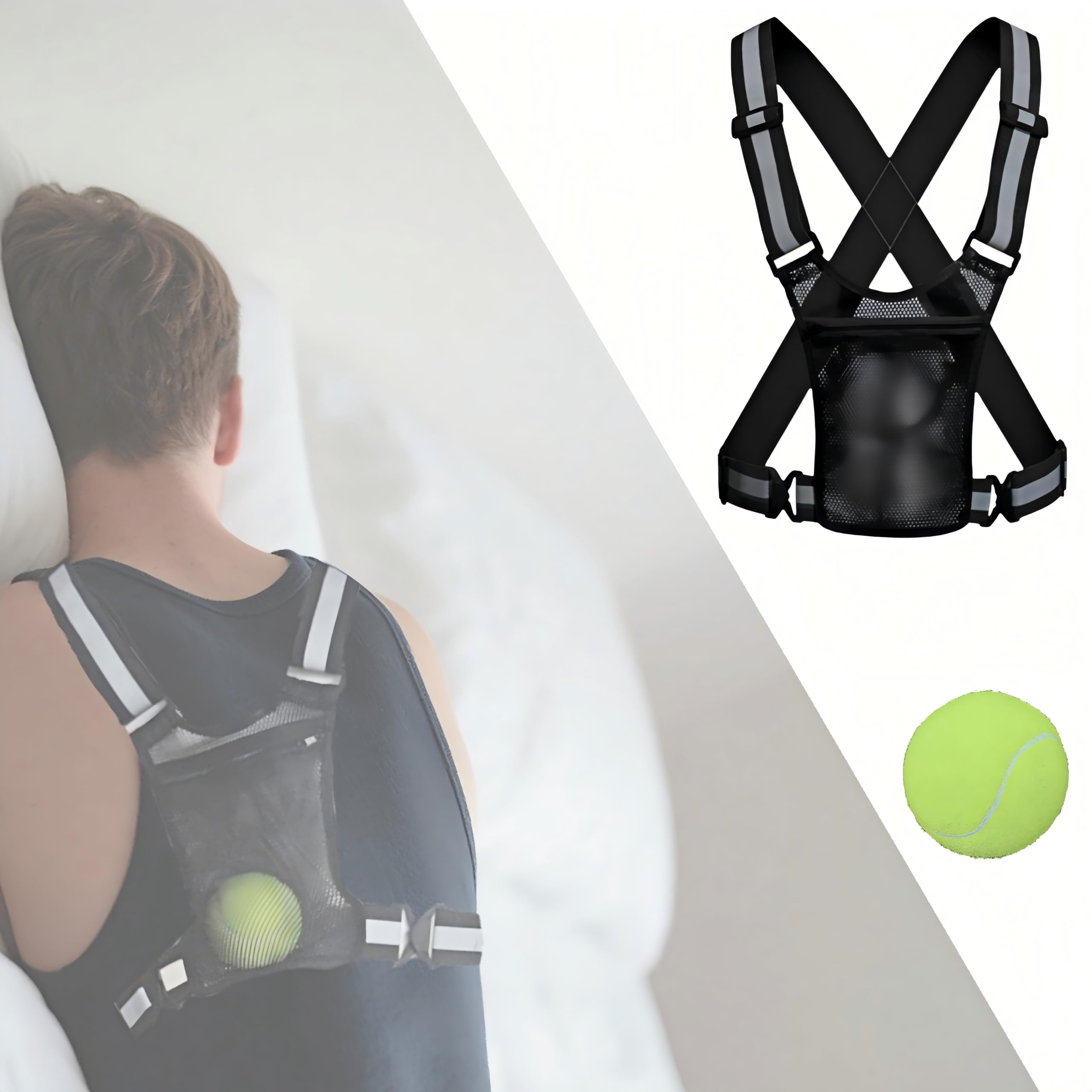 Sleep Position Trainer with Adjustable Vest & Ball — Amazon image 7