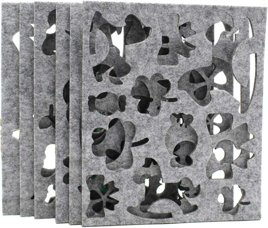 Vmohuyktx 6pcs Wool Felt Mold Needle Felting Craft Stencil Applique Needlework Tool Handicraft Sewing Accessories Felt for Wax