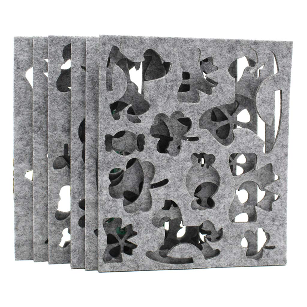 6pcs Wool Felt Mold Needle Felting Craft Stencil Applique Needlework Tool Handicraft