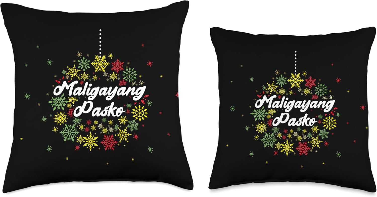 Philippines Filipino Christmas Maligayang Pasko Throw Pillow
