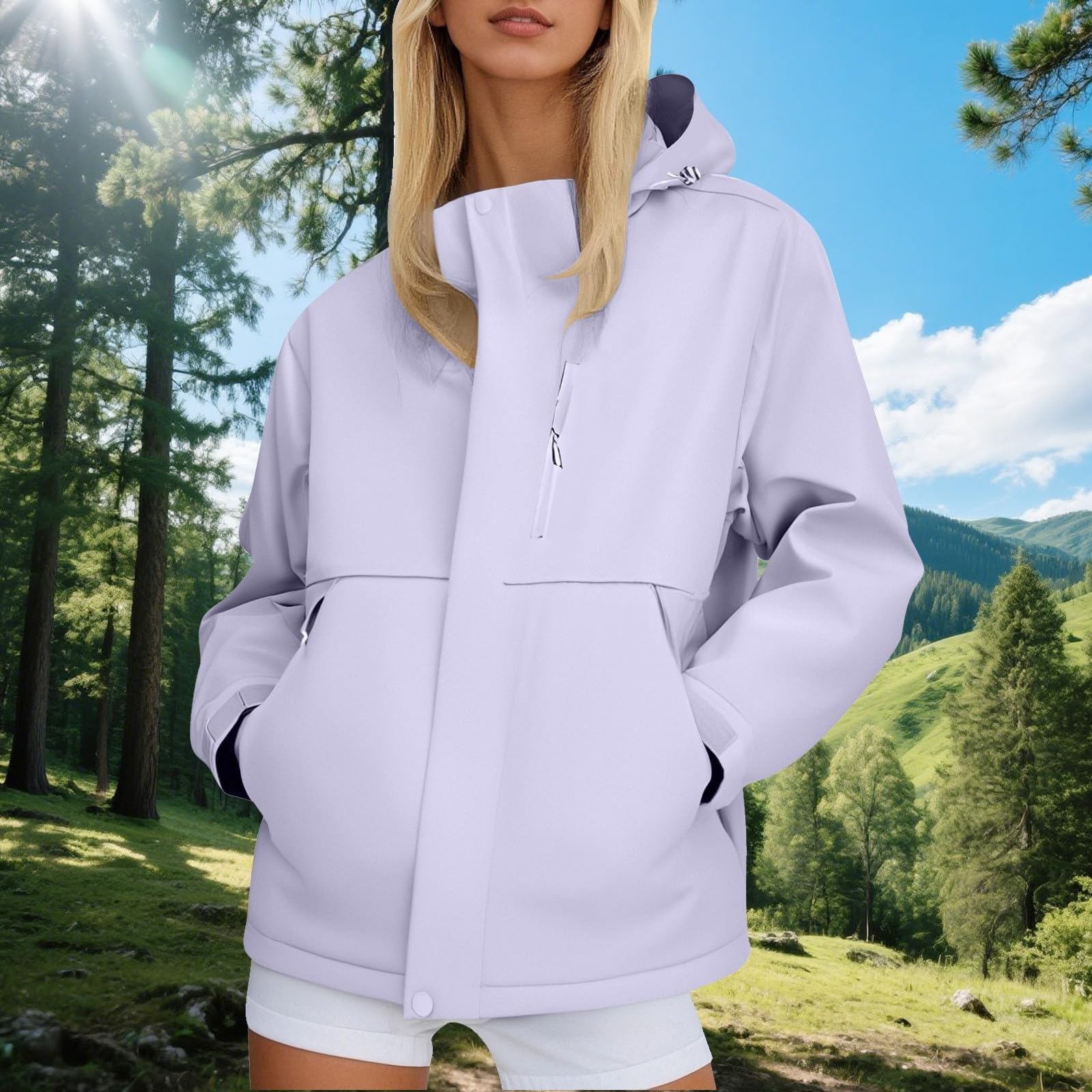 Giacche Antipioggia Per Donna, Leggere, Antivento, Da Escursionismo, Viaggio, Esterno, Con Cappotto Trench Invernale Impermeabile Moto Donna Giacca Pioggia Soft Shell Anti Tascabile