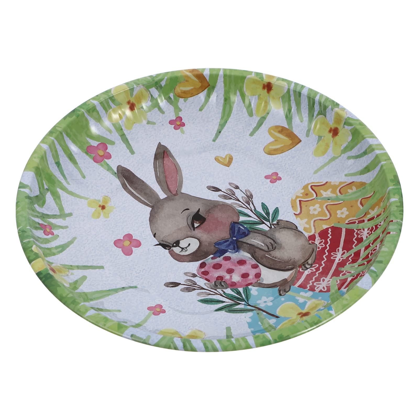 ABOOFAN Rabbit Easter Party Plate Bunny Rabbit Dessert Plates Cake Stand Food Server Display Tray Party Tableware Crafts for Kitchenware Lovers Wedding