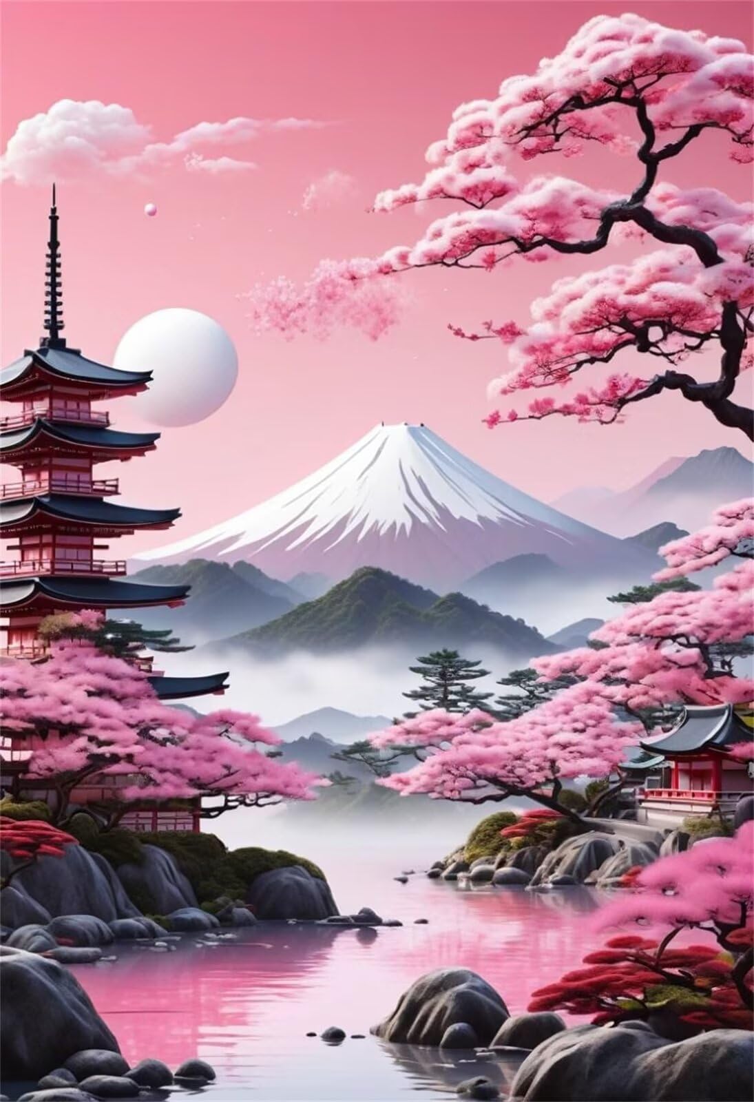 Puzzle de 2000 Piezas Paisaje Japonés 100x70 cm, Juguete desafío y Juego Educativo, Ejercita Paciencia, Rompecabezas Clásico para Adultos 2000 Piezas