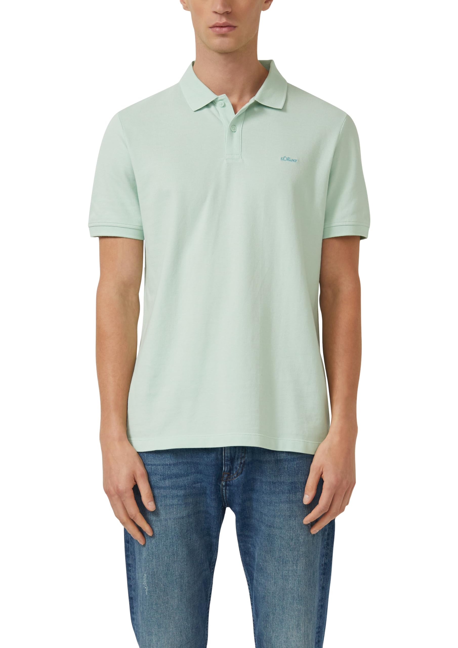 s.Oliver Herren Poloshirt – Regular Fit, Piqué, Logo-Stickerei
