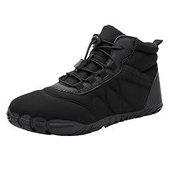 Womens Winter Hike Barefoot Boots Waterproof Warm Fur Lined Non-Slip Comfortable Zero Drop Ankle Sneakers Hiking Walking Snow