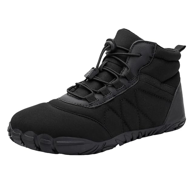 Womens Winter Hike Barefoot Boots Waterproof Warm Fur Lined Non-Slip Comfortable Zero Drop Ankle Sneakers Hiking Walking Snow