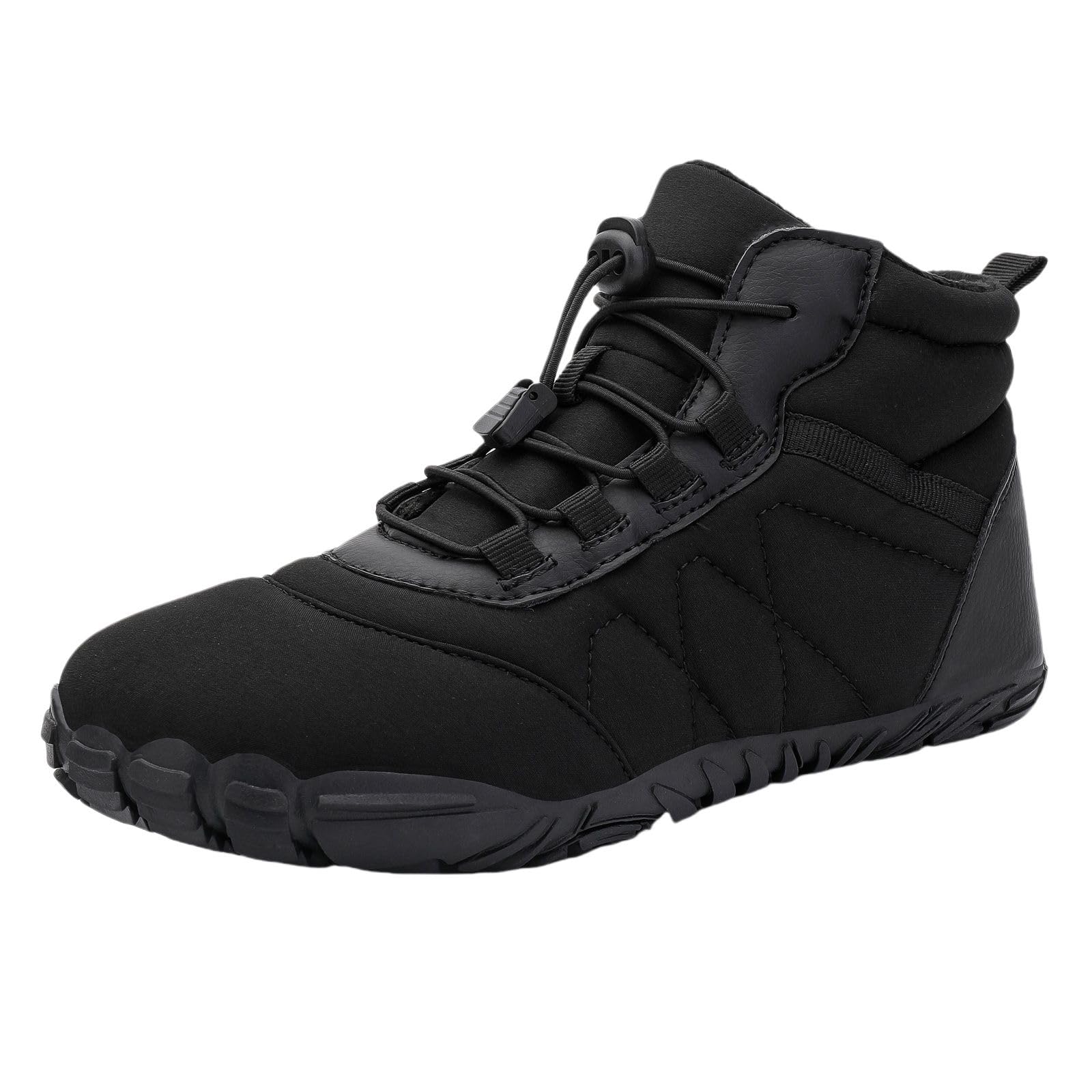 Womens Winter Hike Barefoot Boots Waterproof Warm Fur Lined Non-Slip Comfortable Zero Drop Ankle Sneakers Hiking Walking Snow