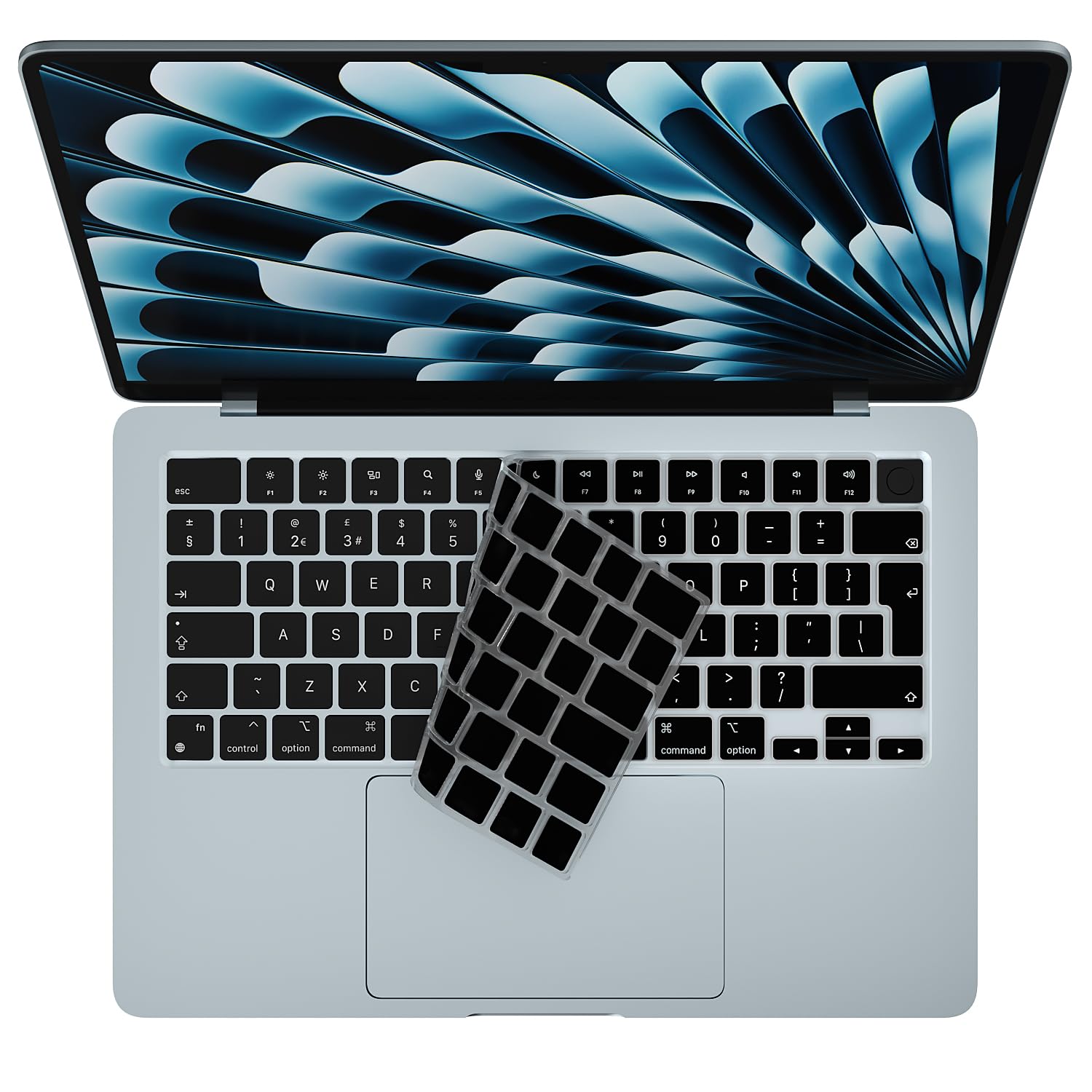 Tastatur Schutz Tastaturschutz aus Silikon für MacBook Neo13 A18/Air 13,6/15 Zoll M5 M4 M3 M2 Chip 2026-2022 Modell A3449 A3448 A3241 A3240 UK/EU Layout Laptop Tastaturhülle Zubehör