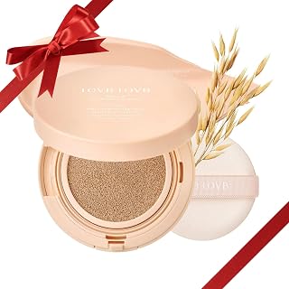 Natural Cover Glow Cushion Foundation | Satin Radiant Finish | Korean Foundation Makeup | Long-Lasting Natural Coverage | for All Skin Types 0.42 oz. (21P Porcelain Ivory)