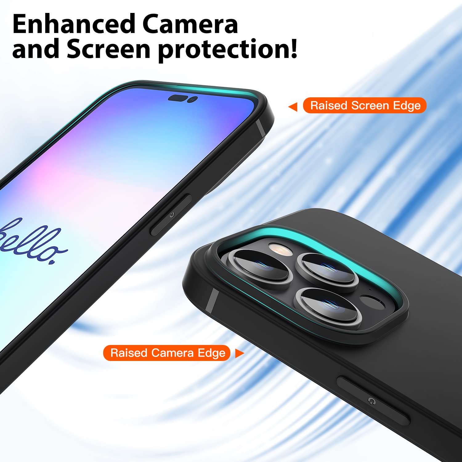BENNALD IPhone 14 Plus Hülle – Superdünnes Silikon-Case, Stoßfest, Kratzfest, Schwarz