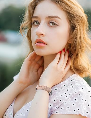 Miniatura 6 de Minyee Paquete de 3 correas compatibles con Fitbit Luxe para mujer, de silicona suave, con grabado floral, correa deportiva de diente de león,