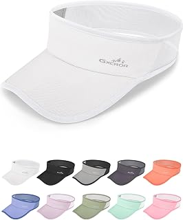 Sports Sun Visor Hat Men Women, Lightweight Breathable Quick-Dry Visor Hat, UPF 50+ Tennis Golf Running Visor