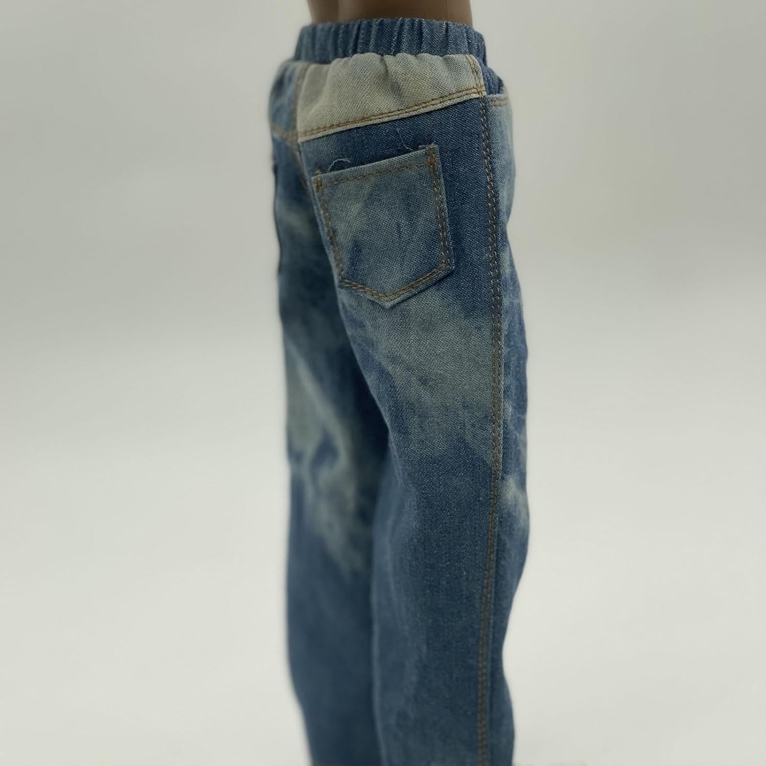 ジーンズ ミニチュアパンツ 【洗】 12インチドールモデル 男性アクションフィギュア用