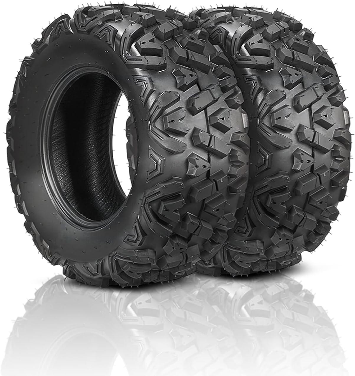 TUFFIOM 22x10-10 ATV Tires Set of 2 for All Terrains, Mud Sand Off-road ATV UTV Tire for Trail Vehicles, 4 PR, Deep Tread, Tubeless