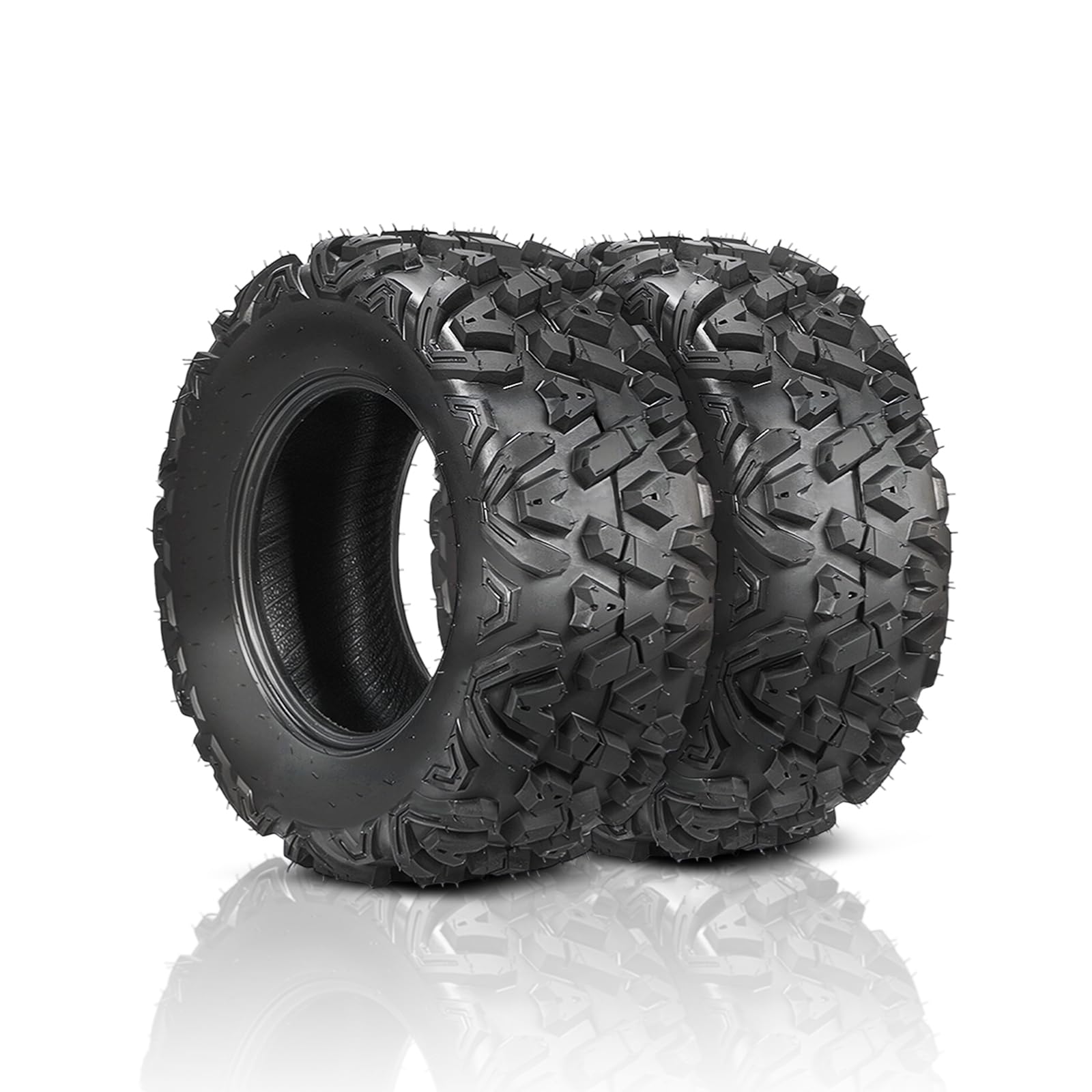 TUFFIOM 24x8-12 ATV Tires Set of 2 for All Terrains, Mud Sand Off-road ATV UTV Tire for Trail Vehicles, Deep Tread, Tubeless