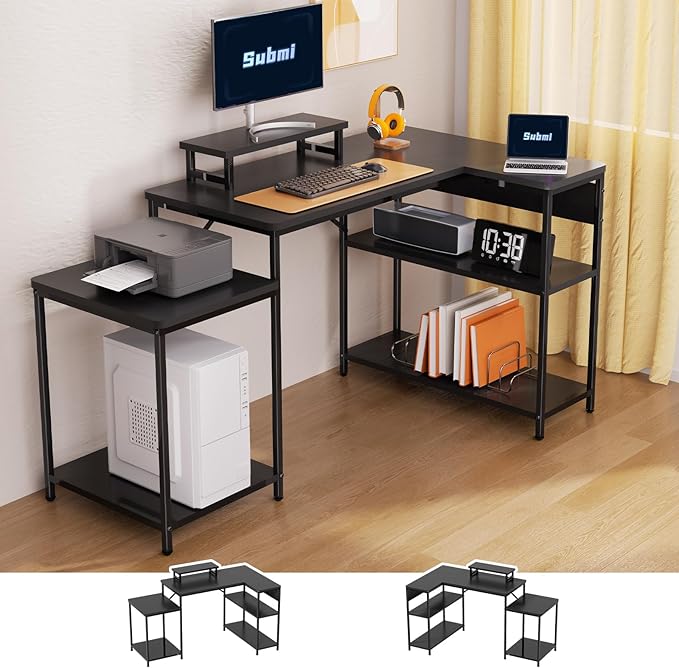 Submi L-Shaped Corner Desk Review: Maximize Home Office Efficiency
