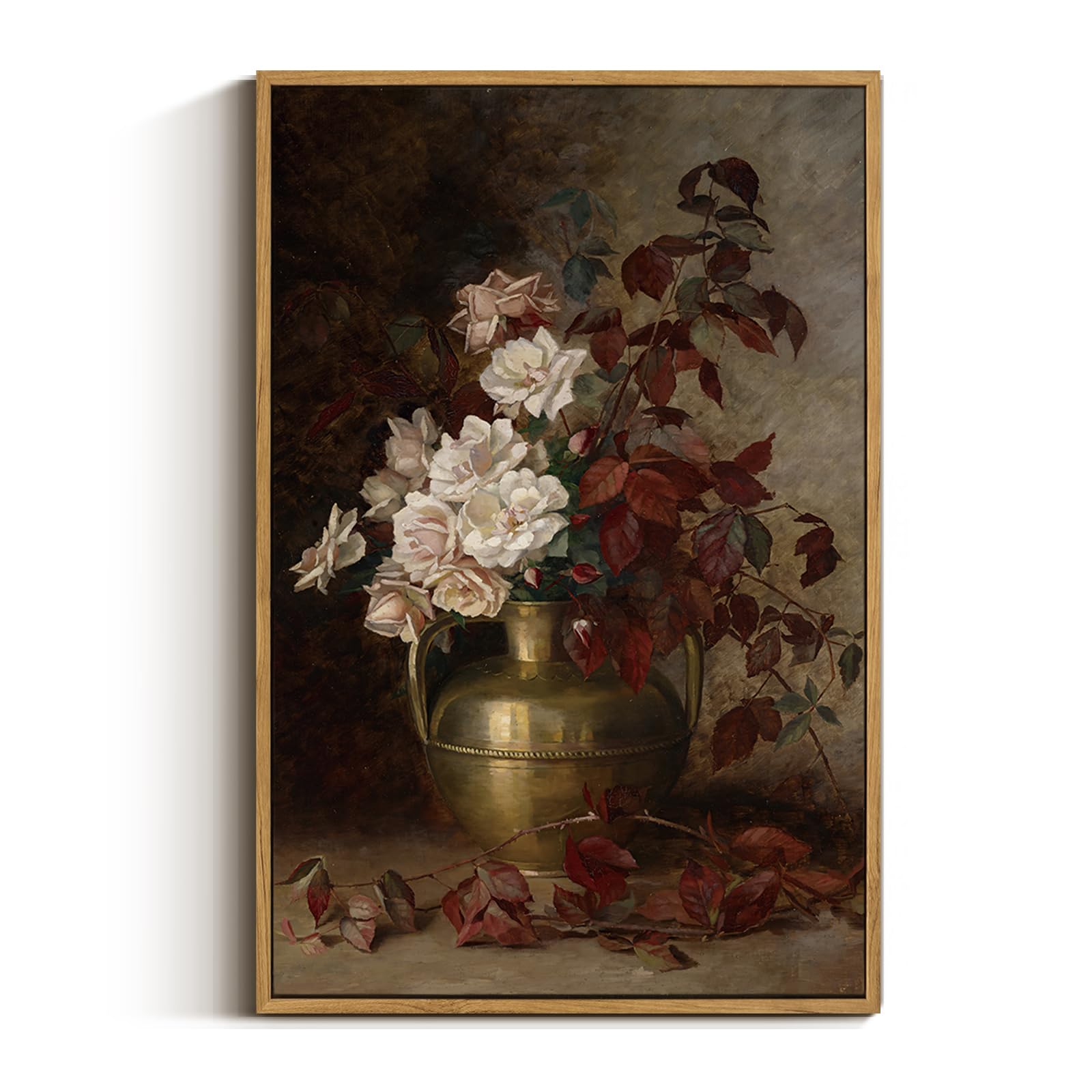 VIYYIEA Vintage Framed Black Dog Wall Art, Bedroom Living Room Minimalist Animal Art Decor, Antique Dog Canvas Print Paintings, Home Farmhouse Retro Still Life Decor, 12x16 Inch — view 17