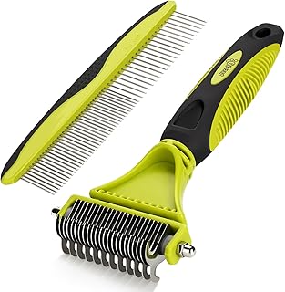 pecute Dog Brush, Cat Brush for Grooming, Double Sided Blade