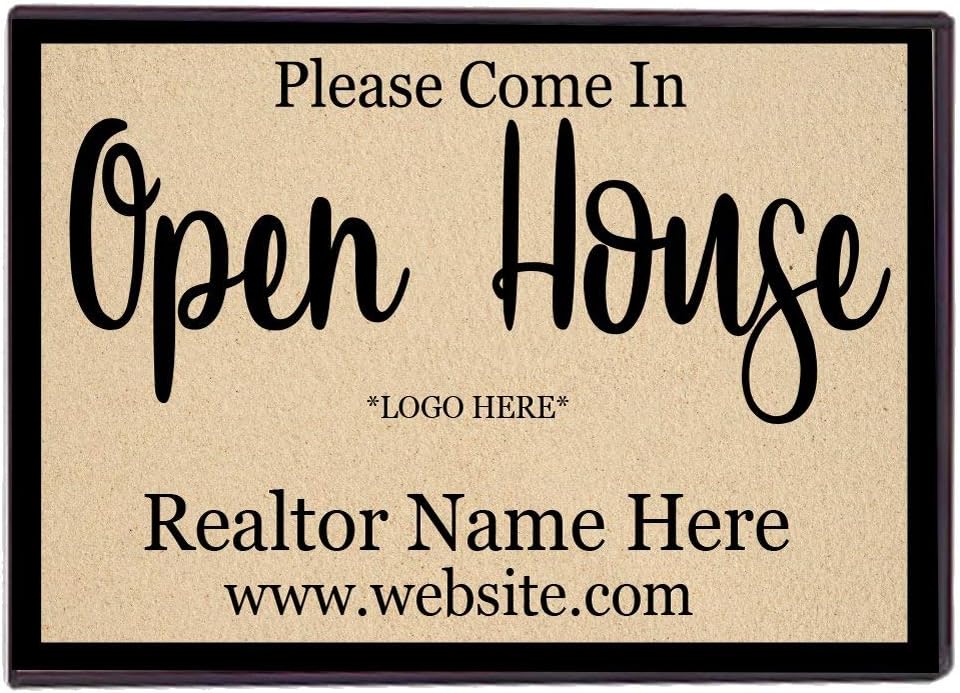 VictoryStore Realtor Gifts - Realtor Door Mat - Realtors DoorMat 24 inches x 36 inches (Custom Realtor Open House)