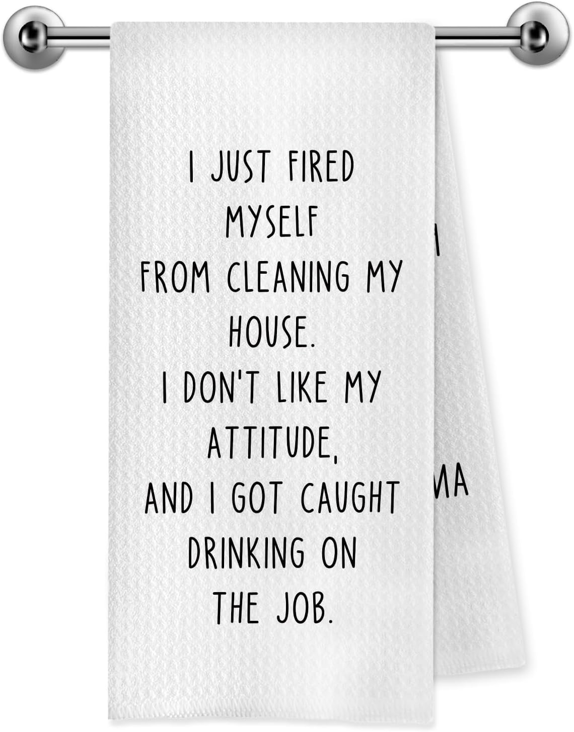 Funny Friendship Kitchen Towels, Gifts for Best Friend Bestie, You're Deaf and I Don't Speak English Decorative Dish Tea Hand Towels for Kitchen Bathroom, 16x24 Inch
