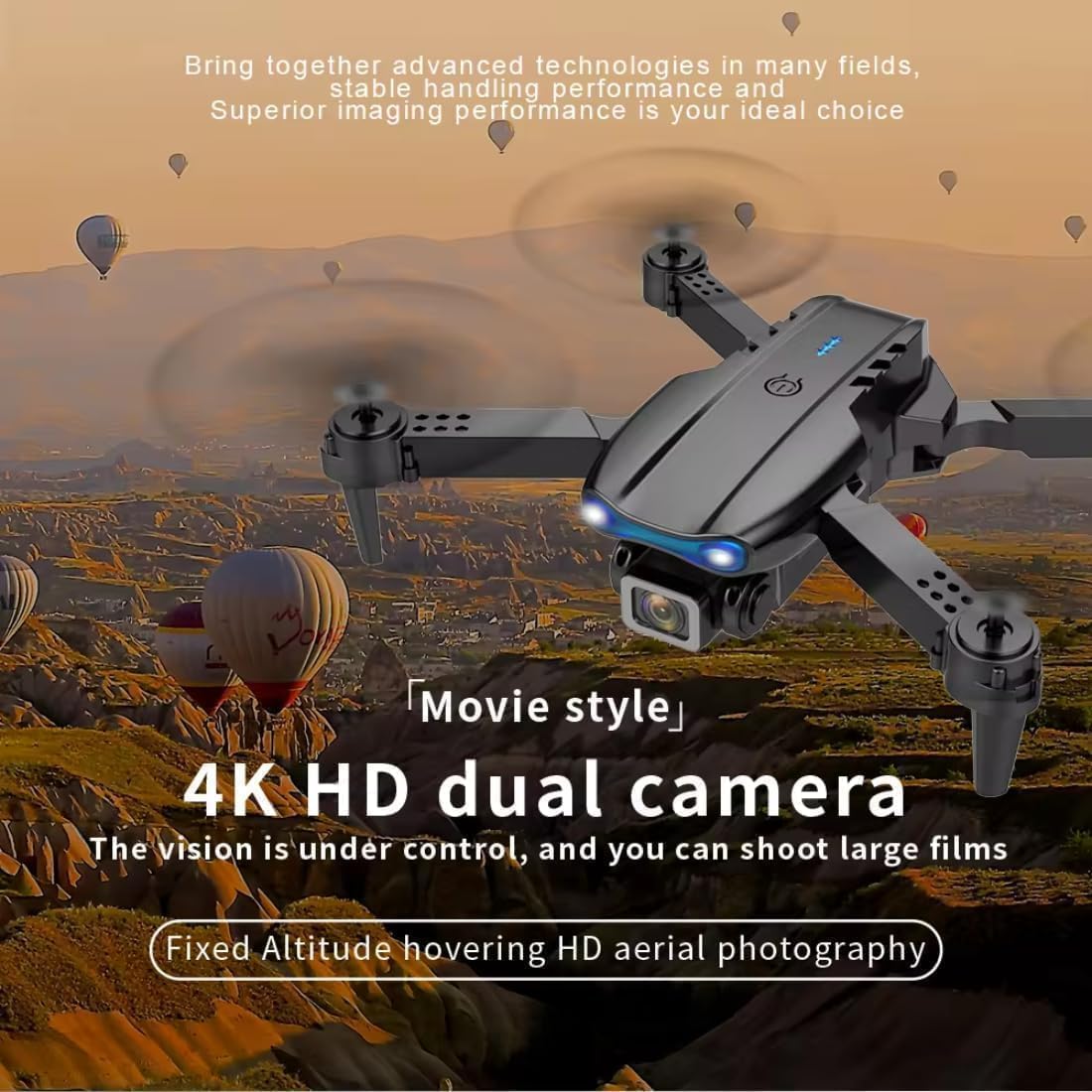 Drone with 4k Camera Foldable 1080P HD Drone with FPV Live Video, Smart Gestures Selfie, Altitude Hold, One Key Take Off/Landing, 3D Flips A1 image 5