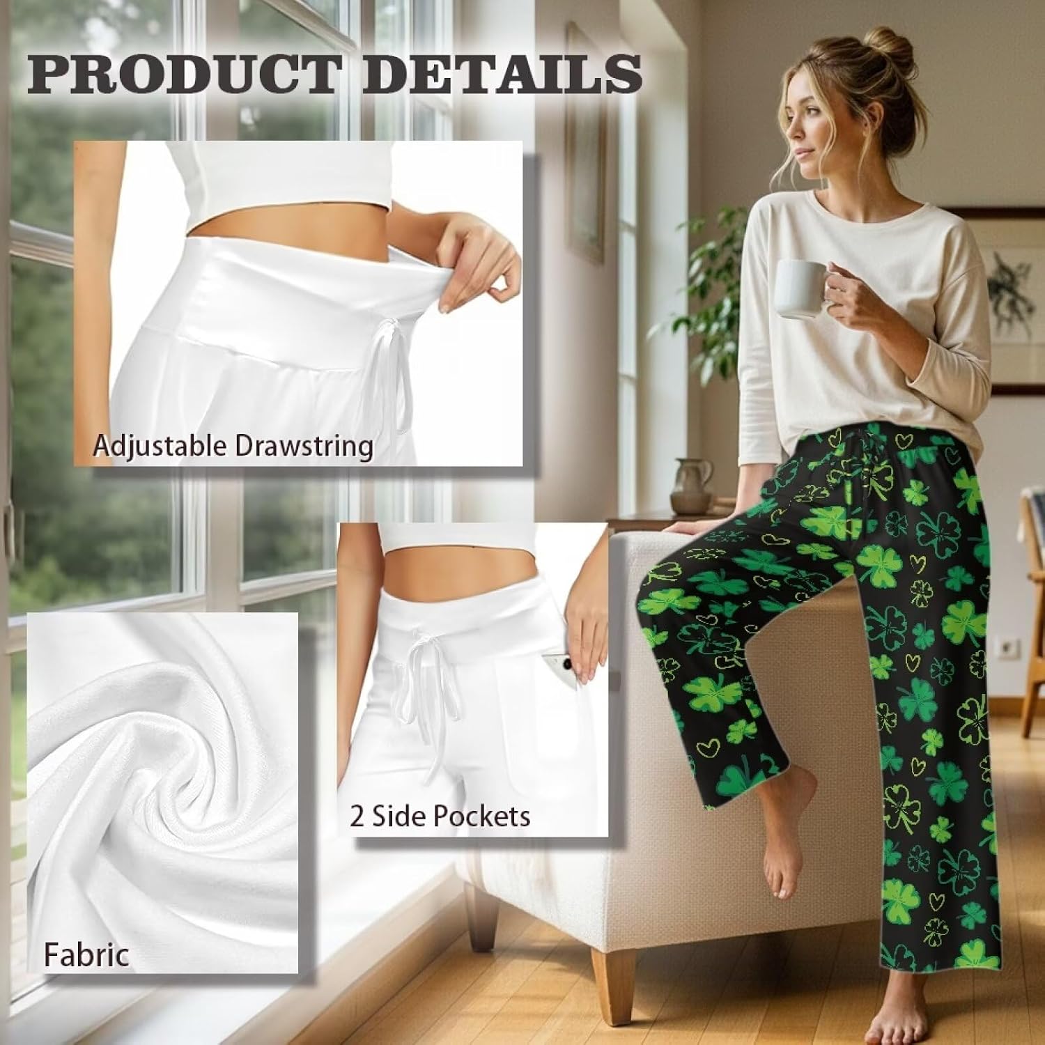 Women's Stretchy Wide Leg Pants High Waist Palazzo Pants