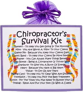 Chiropractor's Survival Kit - Fun Novelty Gift & Greetings Card Alternative / Birthday Present / Thank You / Chiropractor Gift / Unique Present