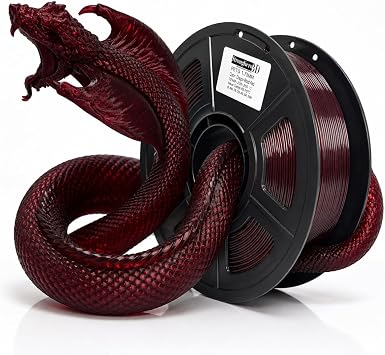 PETG 3D Printer Filament 1.75 mm,Core Shell Co Extruded, Purple Gradient,Accuracy +/- 0.05 mm net Weight 1 kg for Ender3 Cr10 PETG Dragon Blood Red