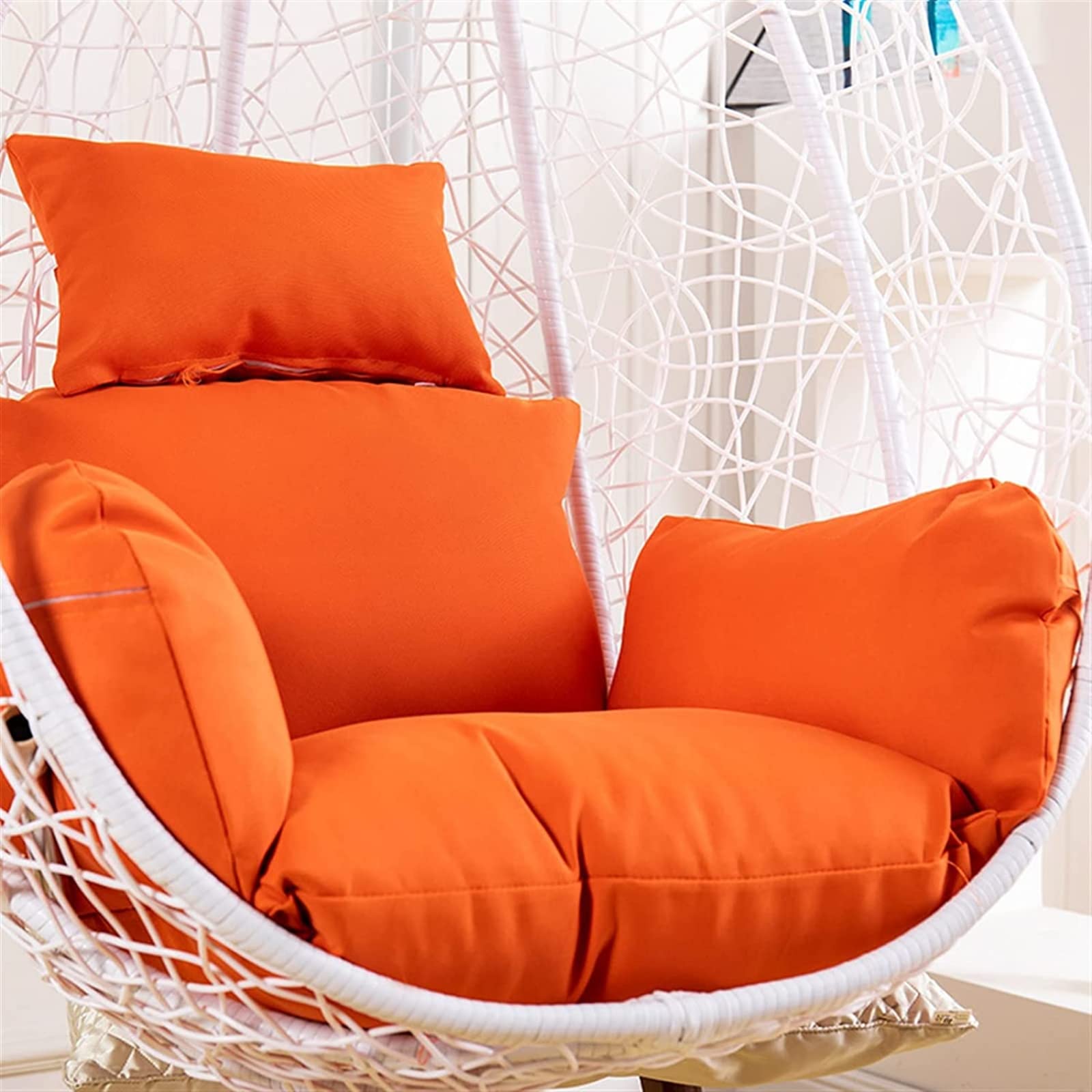 Earnmore Hanging Egg Chair Cushion Cover - Waterproof Outdoor Single Seat Swing Egg Chair Cushion Cover with Zipper (Only Cover) — image 1