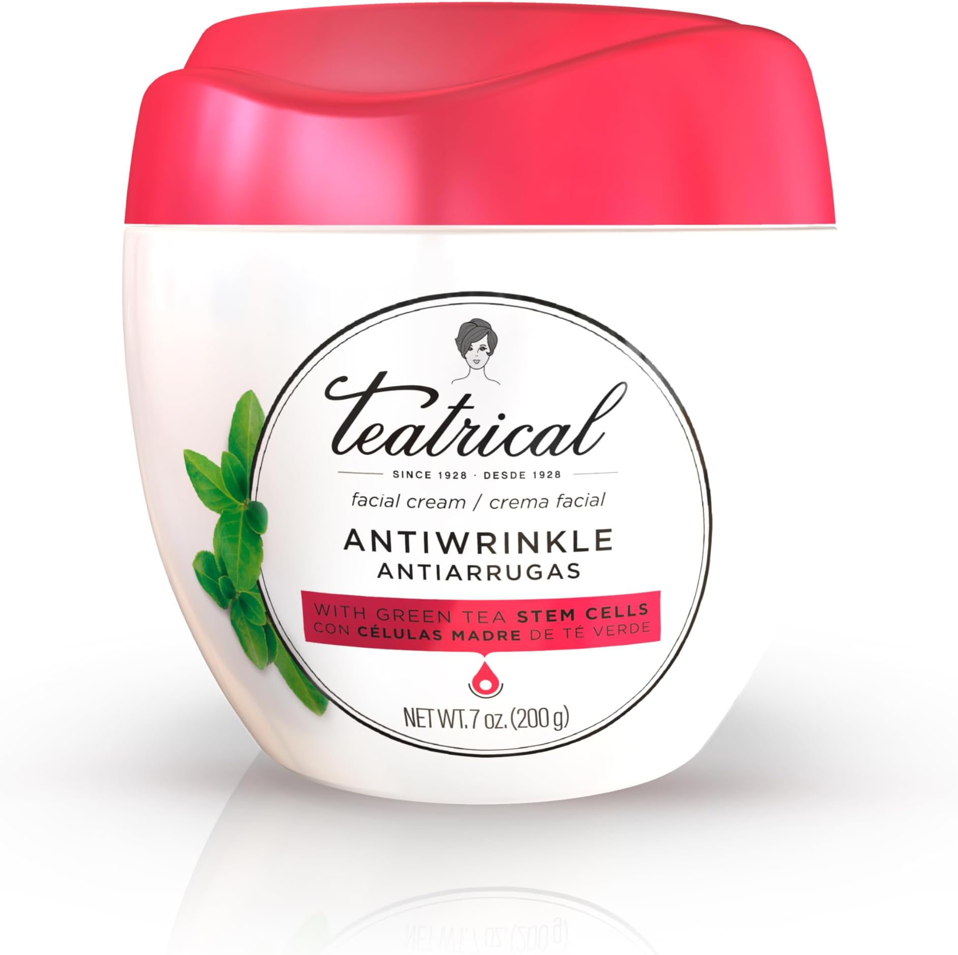 Anti Wrinkle Face Cream, Face Moisturizer Infused with Green Tea Stem Cells, Helps Reduce Fine Line & Wrinkles, Face Cream for Women, Floral Scent, 7 oz