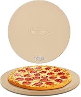 Vista 11 de Unicook Piedra de Pizza para Parrilla y Horno, Piedra de Hornear Redonda de 15 Pulgadas, Bandeja de Cocina de Pan de Cordierita Resistente