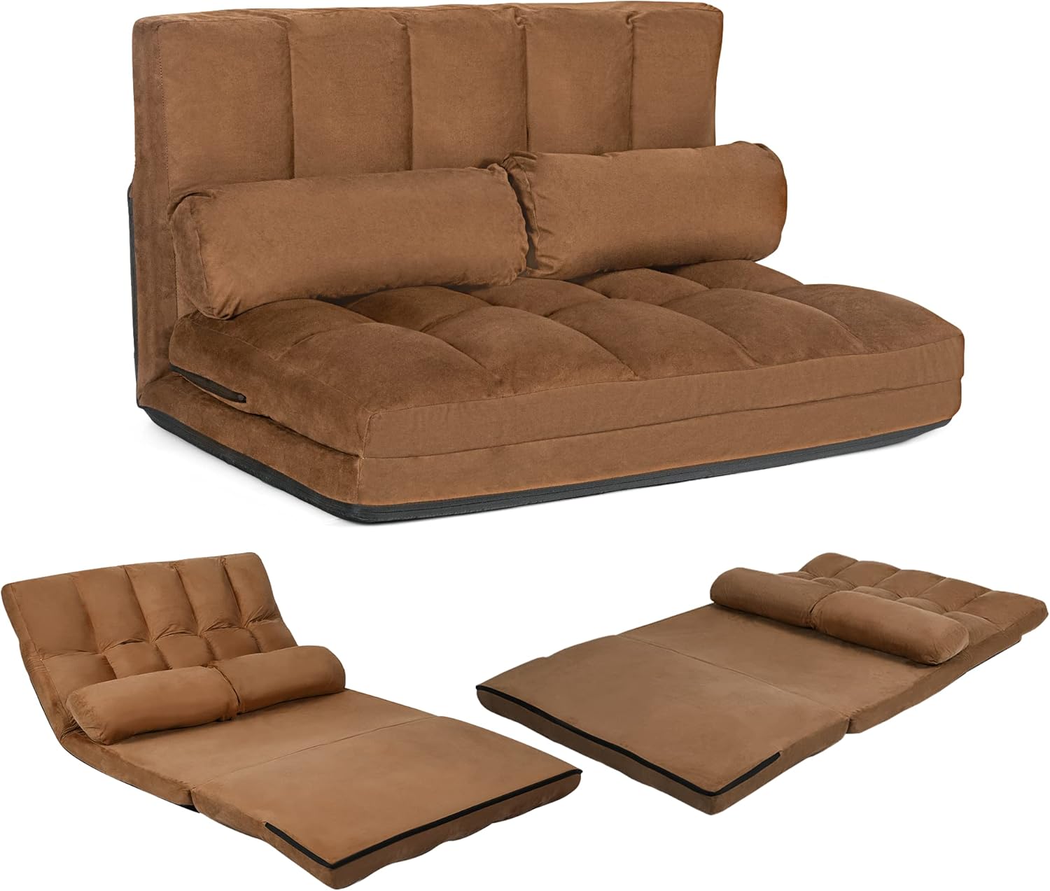 KOMFOTT Adjustable Floor Sofa Bed, Foldable Lazy Sofa Sleeper Bed with