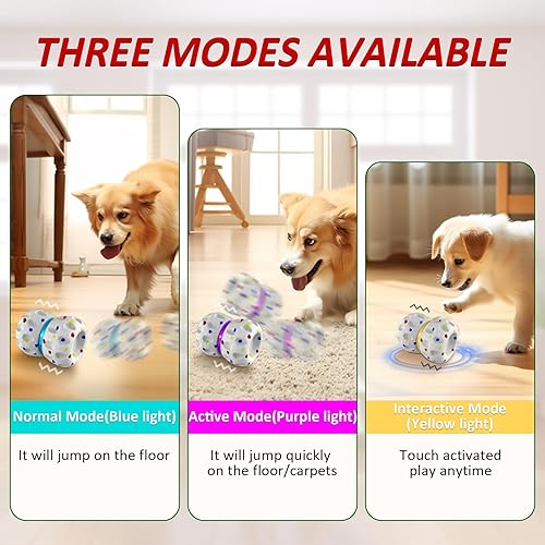 Miniatura 3 de Juguetes interactivos para perros, juguetes para perros activados por movimiento, bola malvada, juguetes de bola móvil automática para perros, bola
