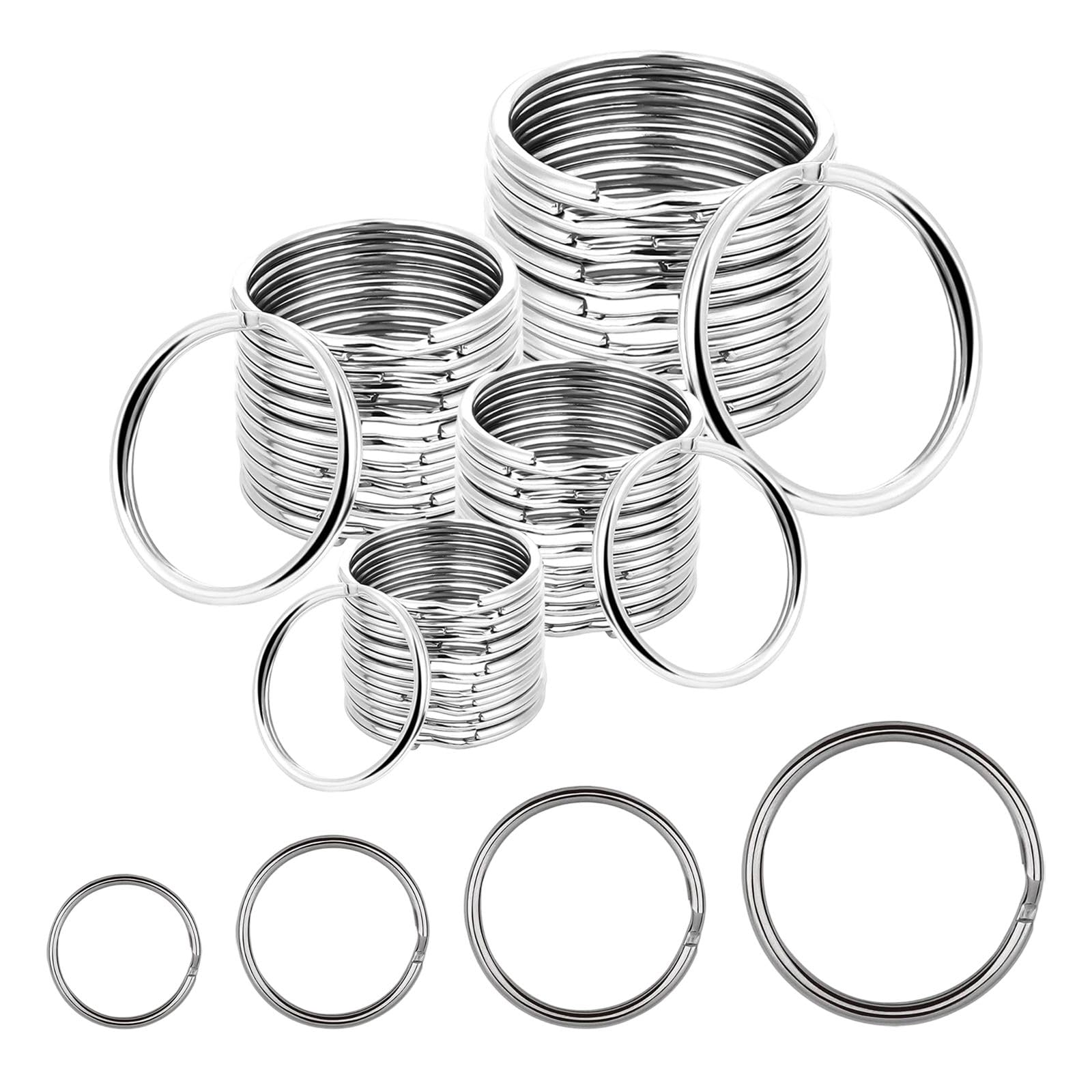 Ronde Platte Sleutelhangers Ringen in Maten 30mm, 25mm