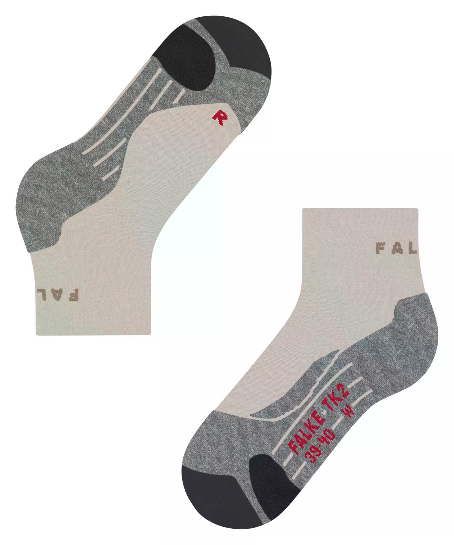 FALKE femme TK2 Short chaussettes de randonnée rembourrage moyen anti-ampoule chaudes courtes respirantes séchage rapide régulation climatique anti-odeur laine fil fonctionnel 1 paire