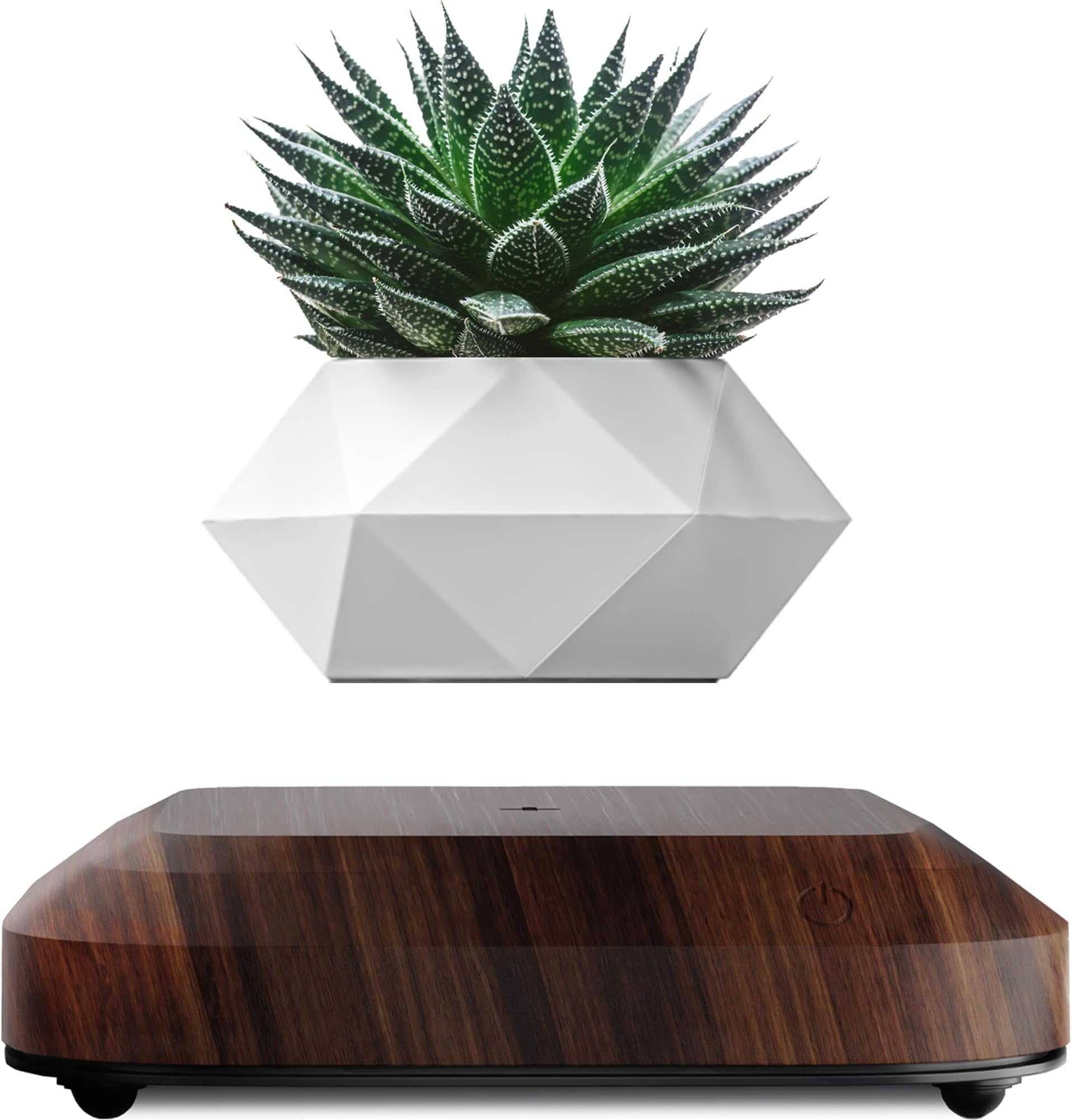 LEVINA Authentic Levitating Floating Plant Pot for Air Plants - Magnetic Rotating Planter for Bonsai - Levitation Plant Pot