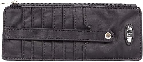 Big Skinny Cartera delgada para tarjetas de crédito Jaguar para mujer, con capacidad para hasta 25 tarjetas