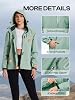 Chaqueta de lluvia para mujer SaphiRose, impermeable, ligera, con capucha desmontable 7