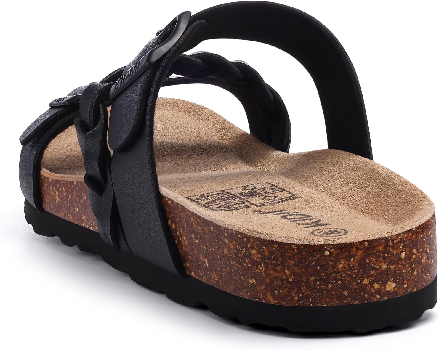 KIDMI Women's Cork Footbed Sandals with Arch Support Comfortable Slip-On Slide Sandals With Adjustable Buckle for Summer - Image 5