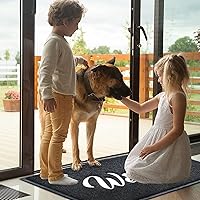 Vista 8 de T.HENV Tapete de bienvenida para exteriores, 30 x 17.5 pulgadas, impermeable, para todas las estaciones, entrada exterior, de secado rápido, tapete