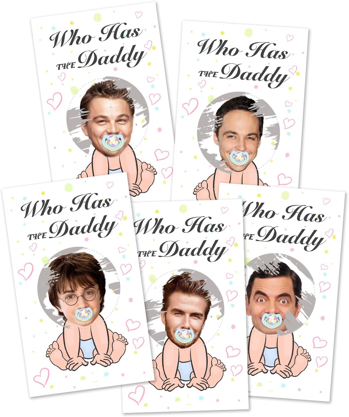 Yangmics Direct Baby Shower Games - Celebrity Cards Lottery Tickets - Funny Lottery Card Ice Breaker Scratch Off Games - 40 sheets