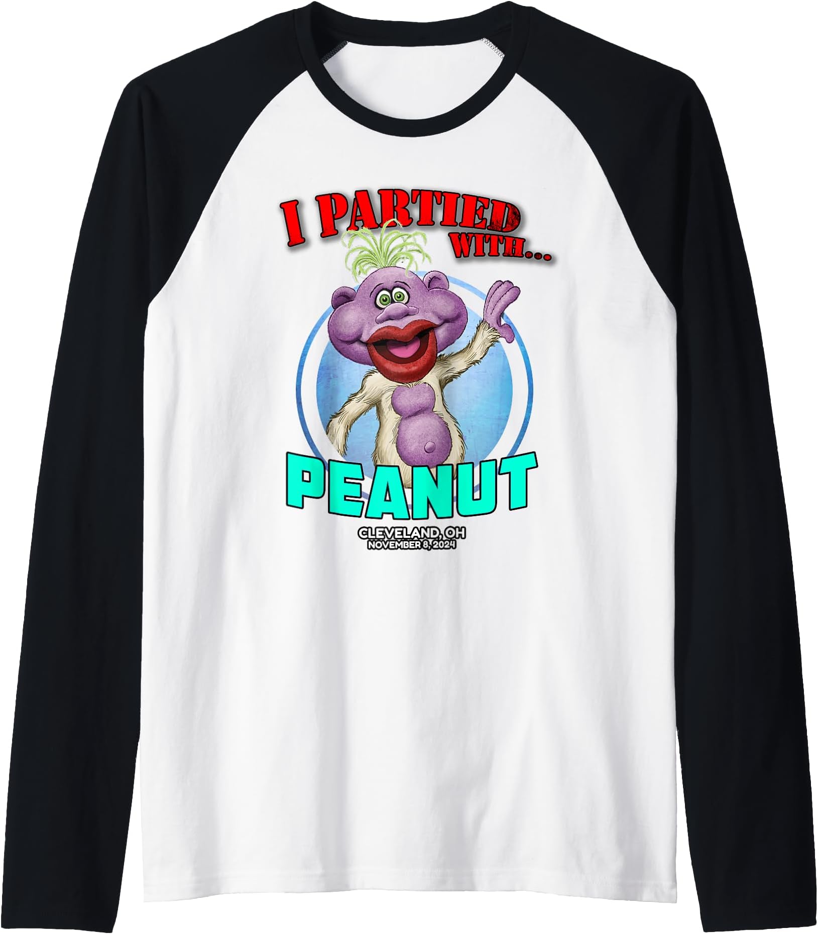 Peanut Cleveland, OH (2024) Raglan Baseball Tee