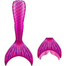 DNFUN Mermaid Tails for Swimming for Adults-Women-Teens with Monofin