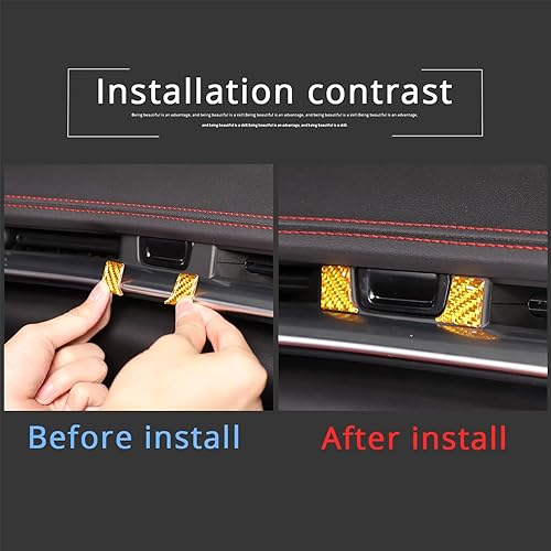 Miniatura 9 de Adhesivo decorativo de salida de aire acondicionado de fibra de carbono para automóvil para Chevrolet Corvette C8 Coupe Stingray Z06 2020-2022