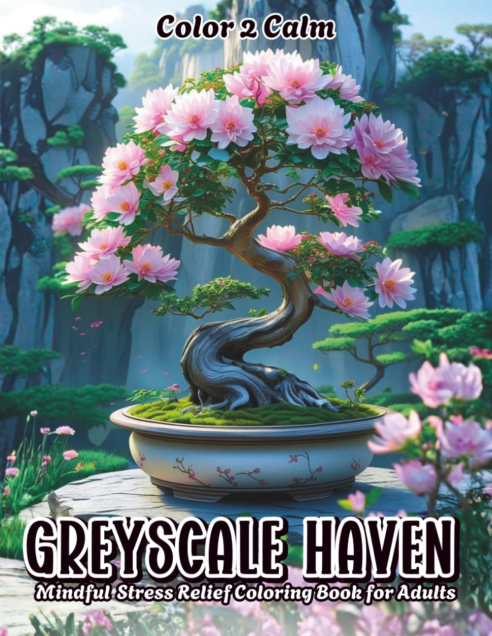 Greyscale Haven: A Mindful Stress Relief Coloring Book | Hours of Coloring, Creative Escape & Anxiety Relief | Art therapy