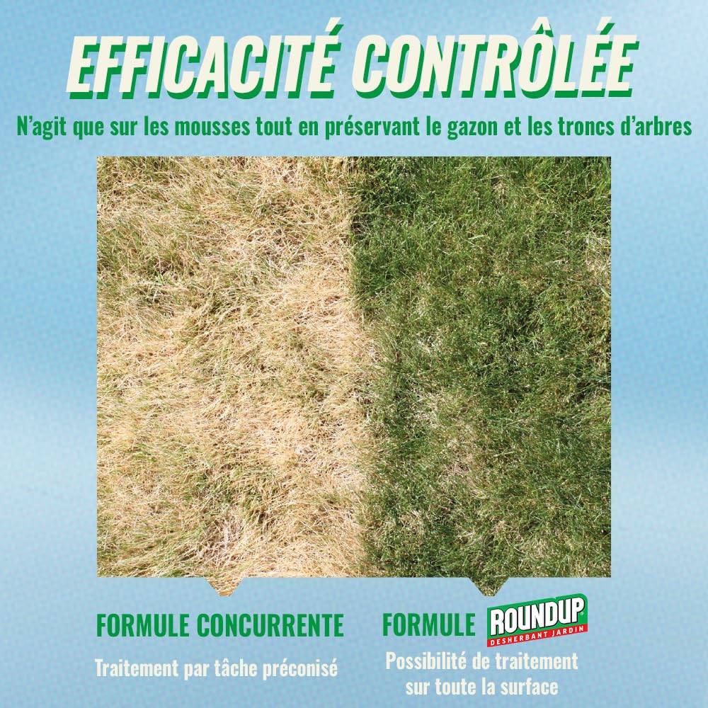 Roundup Anti-mousses gazon troncs d'arbres 250 ml ROUNDUP